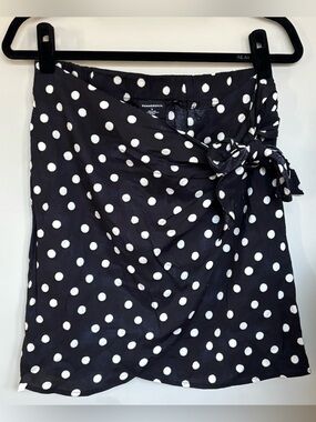 Navy Polka Dot Asymmetrical Skirt | summersalt Swim Cover Up